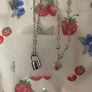 Brandy Melville Silver necklaces set of 2